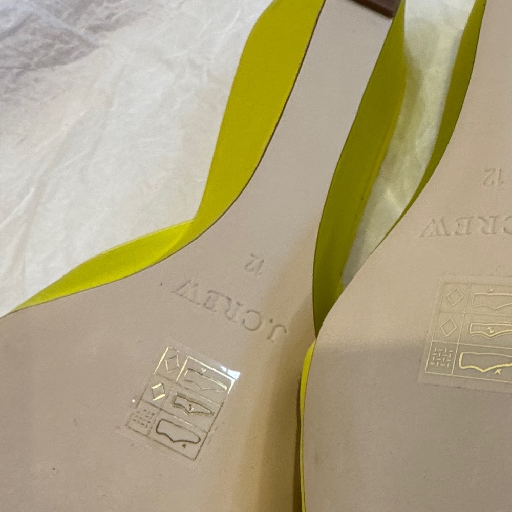 J.Crew Collection Elegant Yellow Satin Mules; NWB - Picture 3 of 7